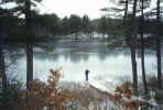 Walking on the ice covered pond (76KB)